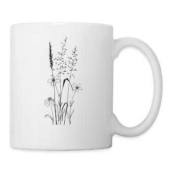 Imprimé de fleurs sauvages - Mug blanc - blanc - Droite