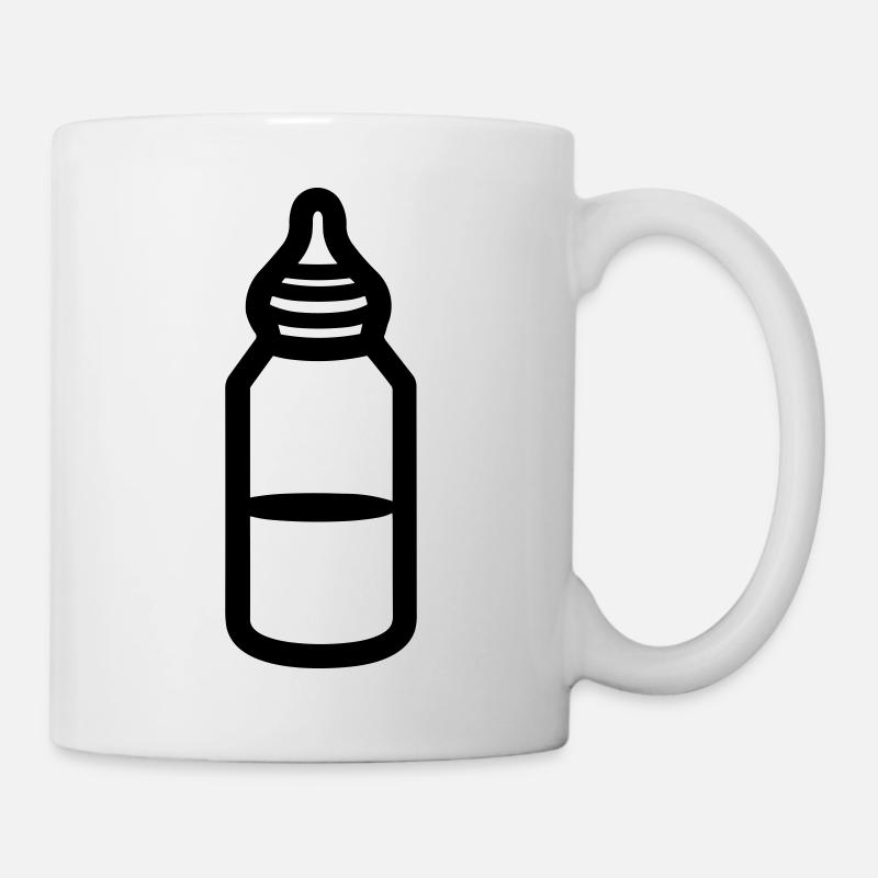 Flasche - Tasse - Weiß