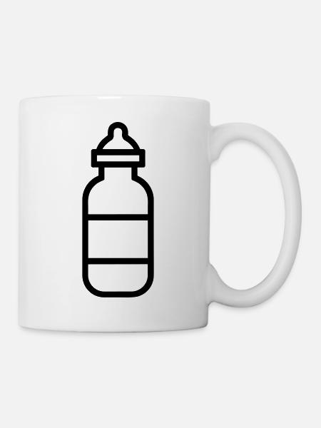 Flasche - Tasse - Weiß