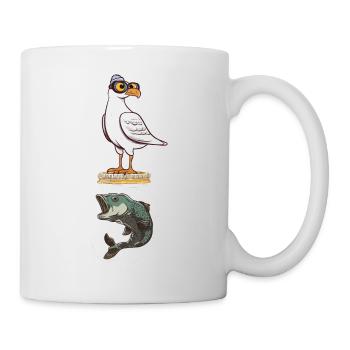 Mouette Mouettes Poisson Poisson Mouette Maritime - Mug blanc - blanc - Droite