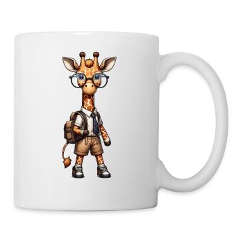 Cute Schoolboy Giraffe - Tasse - Weiß - Rechts