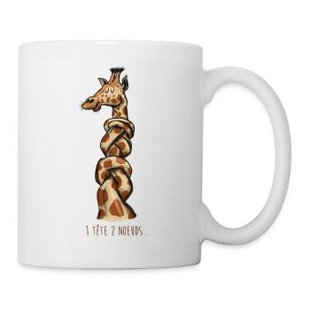 Une tête deux noeuds - Mug blanc - blanc - Droite