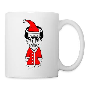 Fête Père Noël Cool Noël Hiver Musique - Mug blanc - blanc - Droite