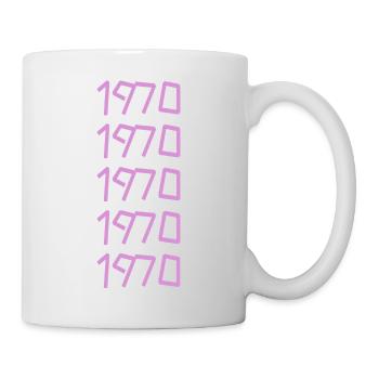 Jahrgang 1970 - Tasse - Weiß - Rechts