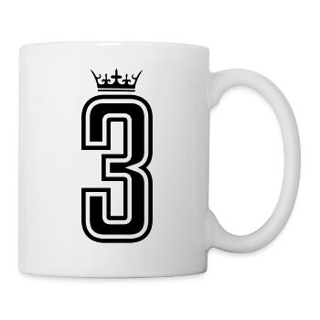 3 krone - Tasse - Weiß - Rechts