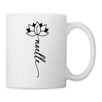Noelle Name Blumenschrift - Tasse - Weiß - Rechts