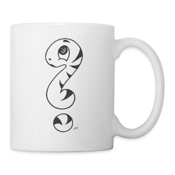 Question mark snake - Mug - white - Right