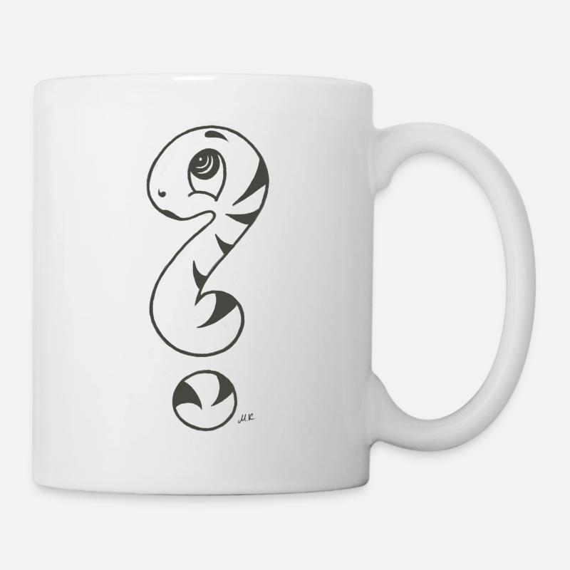 Question mark snake - Mug - white