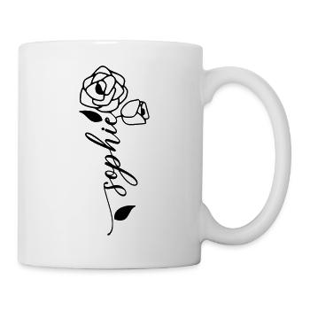 Sophie Surname First name Name Flower - Mug - white - Right