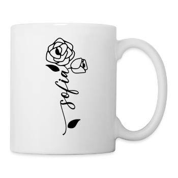Sofia Surname First Name Name Flower - Mug - white - Right