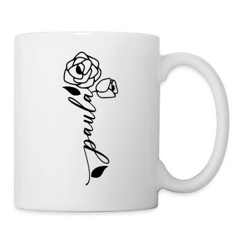 Paula Nom Prénom Nom Fleur - Mug blanc - blanc - Droite