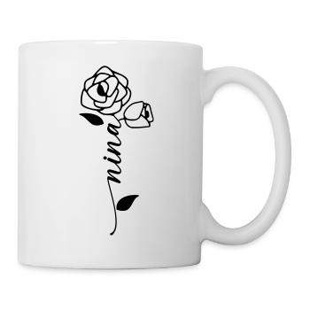 Nina Nom Prénom Nom Fleur - Mug blanc - blanc - Droite