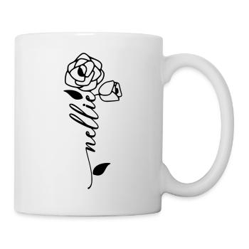 Nellie Nom Prénom Fleur - Mug blanc - blanc - Droite