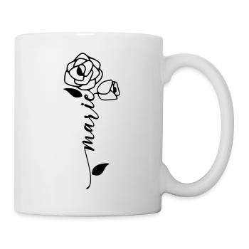 Marie Nom Prénom Nom Fleur - Mug blanc - blanc - Droite
