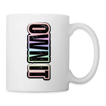 OWN IT – inscription au pastel avec un message - Mug blanc - blanc - Droite