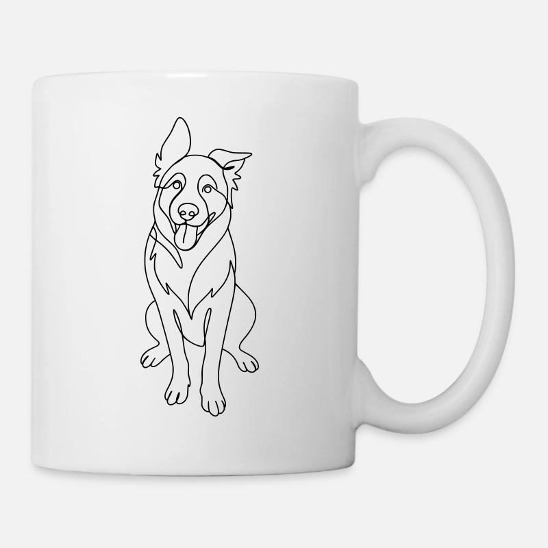Border Collie Hund 2 - Tasse - Weiß
