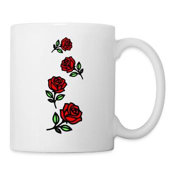 Roses Fleurs - Mug blanc - blanc - Droite