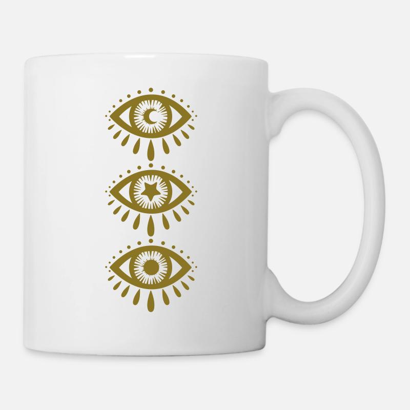 Mystic All Seeing Evil Eye Third Eye Trio - Mug - white
