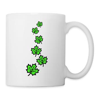 Ahornblatt Herbstlich Blätter - Tasse - Weiß - Rechts