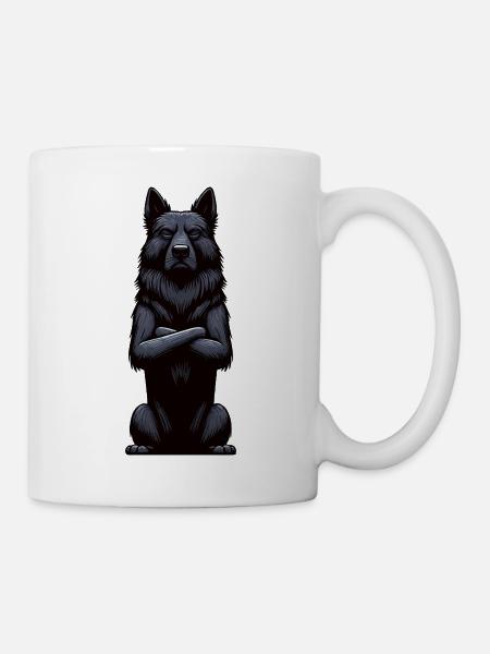 Schwarzer Schäferhund Schäferhundbesitzer - Tasse - Weiß