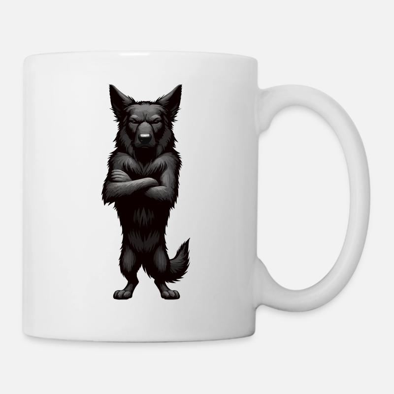 Schwarzer Schäferhund Schäferhundbesitzer - Tasse - Weiß