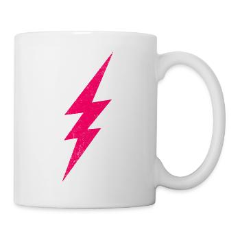 Neon Blitz Illustrative Grafik - Tasse - Weiß - Rechts
