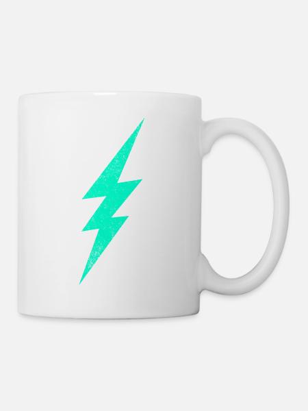 Electric flash graphic on trendy H interior - Mug - white