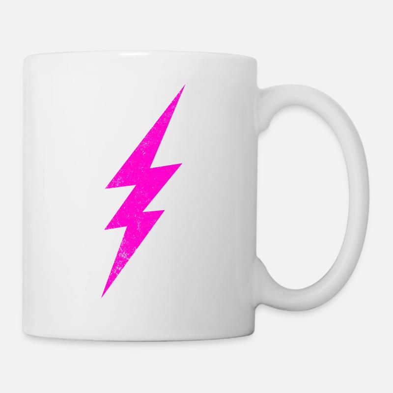 Glowing Pink Lightning - Mug - white