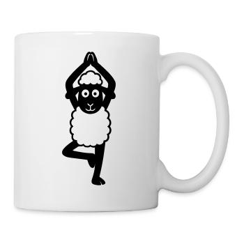 Yoga Schaf - Tasse - Weiß - Rechts