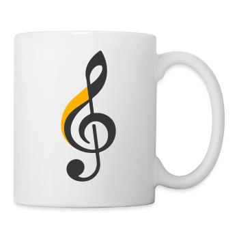 Symbole de la clé de sol - Mug blanc - blanc - Droite