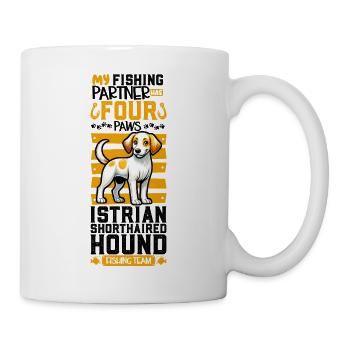 Pêche et chien courant d’Istrie à poil court - Mug blanc - blanc - Droite