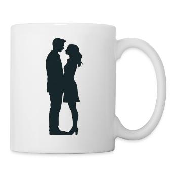 Couple - Cool Silhouette Logo - Mug blanc - blanc - Droite
