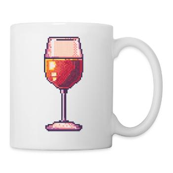 Verre à vin Pixel Retro - Mug blanc - blanc - Droite