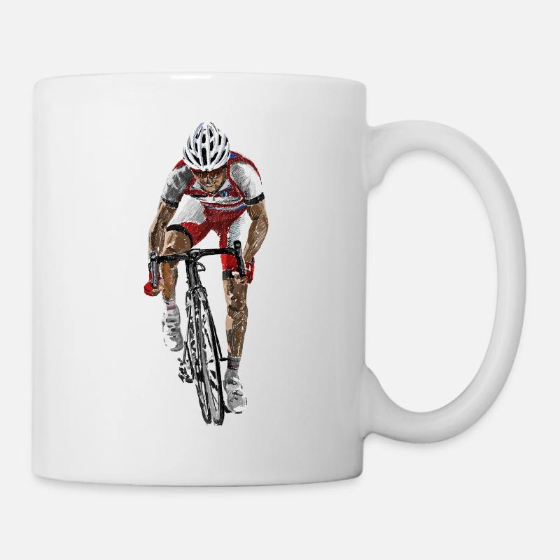 Rennradfahrer Sprint - Tasse - Weiß