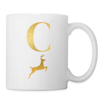 Letter c golden deer - gift idea - Mug - white - Right