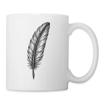 Shimmering Feather in Black - Mug - white - Right