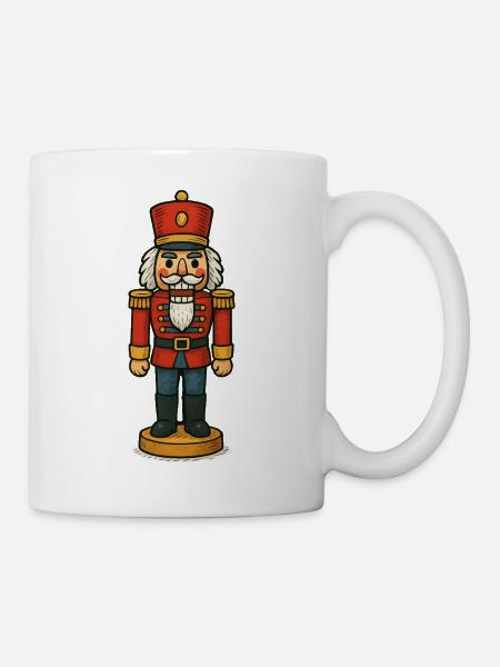 Nussknacker Soldat Comic - Tasse - Weiß