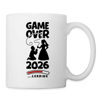 Hochzeit Game Over 2026 - Tasse - Weiß - Rechts