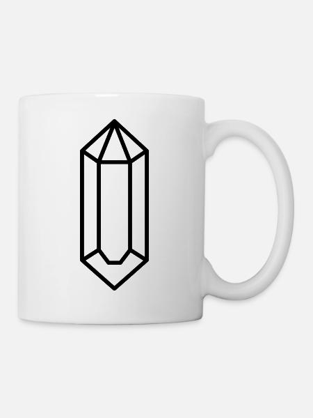 Quarzkristall - Tasse - Weiß