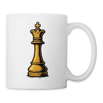 Roi d’Or des Échecs - Mug blanc - blanc - Droite