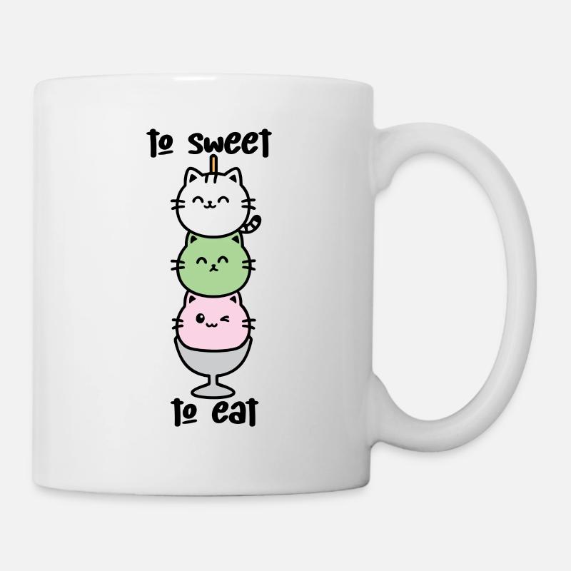 Katzen-Turm Eiscreme Stack - Tasse - Weiß