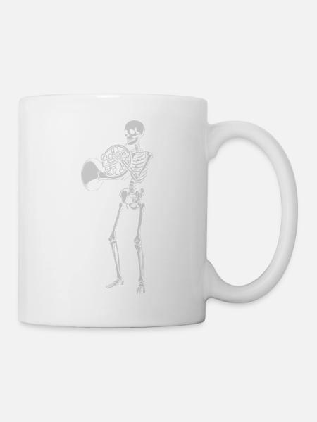 Skelettmessing-Serenade - Tasse - Weiß