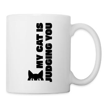 MON CHAT TE JUGE - Mug blanc - blanc - Droite