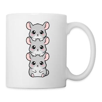 Süße Chinchilla Kawaii Cartoon Cozy Vibes - Tasse - Weiß - Rechts