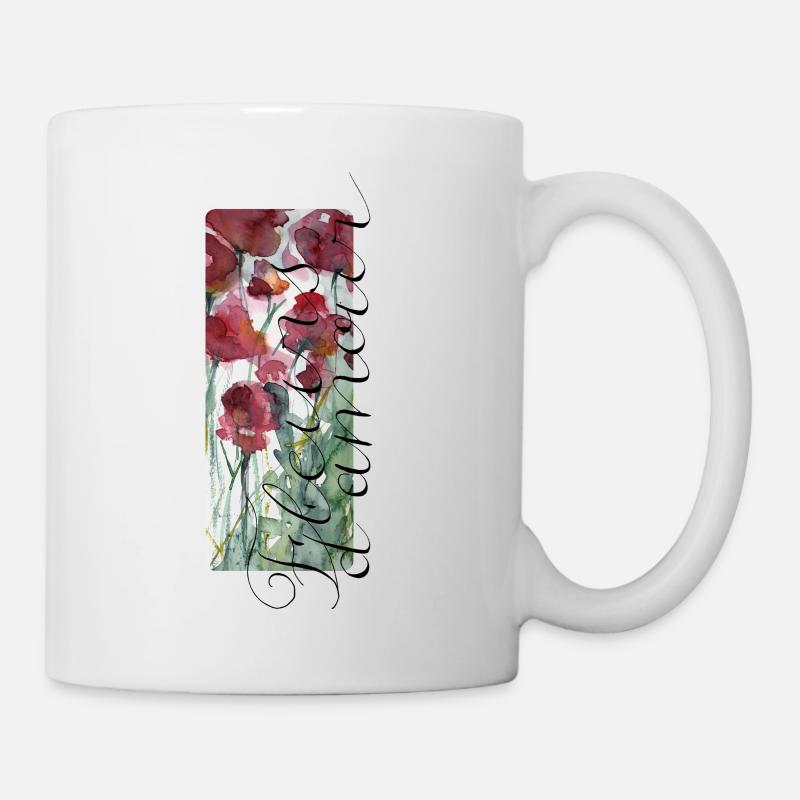 Valentinstag / Liebe / Blumen / Fleurs_d_amour  - Tasse - Weiß
