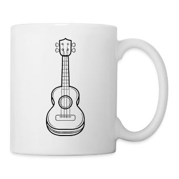 Ukulele Skizze - Tasse - Weiß - Rechts