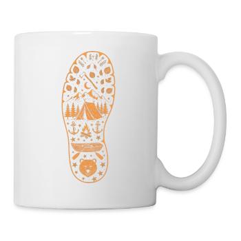Forest Camping Footprint Landscape Travel Camping - Mug - white - Right