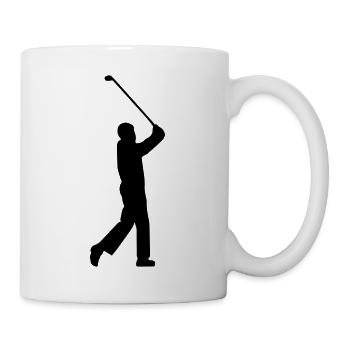 Golfer - Tasse - Weiß - Rechts