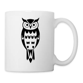 Cadeau Oiseau Hibou Enchanteur de la nature - Mug blanc - blanc - Droite