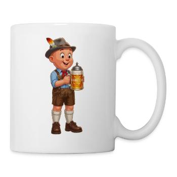 Garçon de fête d’octobre avec une chope de bière - Mug blanc - blanc - Droite